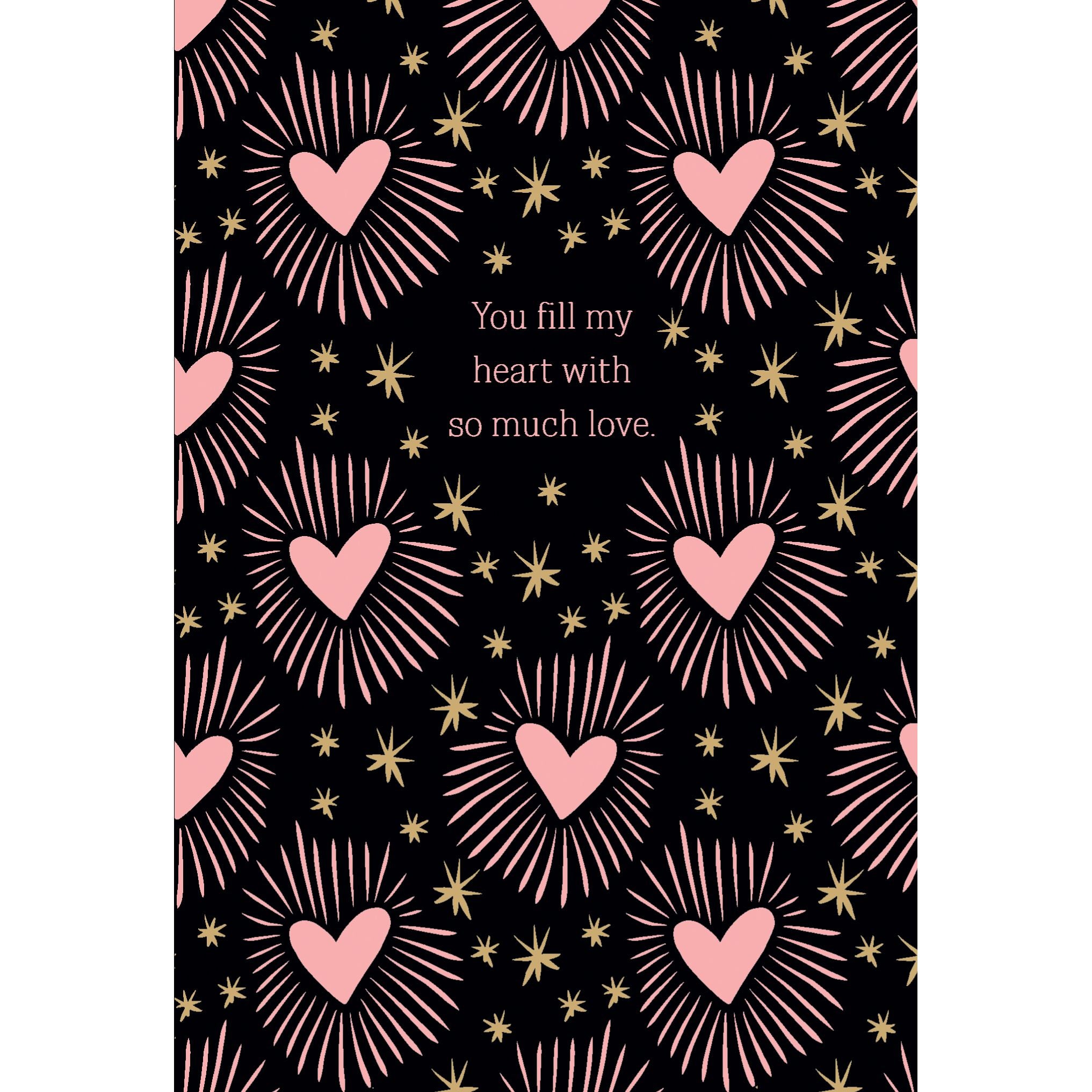 Shining Hearts Valentine's Day Card